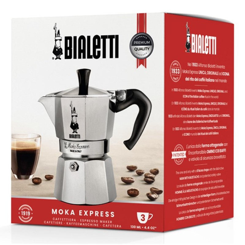 Bialetti Moka Express Moka pot 0.2 L Aluminium, Black Bialetti Moka Express Moka pot 0.2 L Aluminium, Black