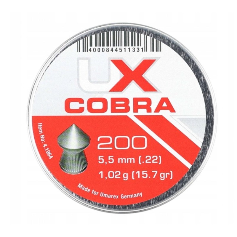 Śrut 5,5 mm UMAREX COBRA szpic molet. 200szt Śrut 5,5 mm UMAREX COBRA szpic molet. 200szt