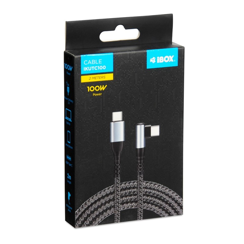 iBox IKUTC100 USB cable USB 2.0 2 m USB C Black iBox IKUTC100 USB cable USB 2.0 2 m USB C Black