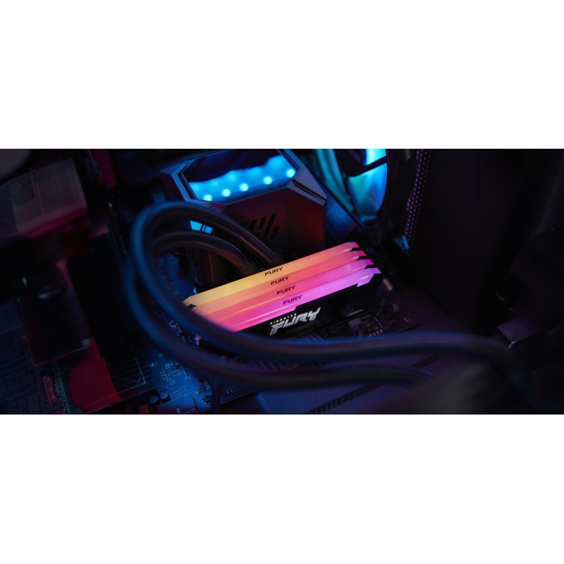 Kingston Technology FURY Beast 32GB 3200MT/s DDR4 CL16 DIMM (Kit of 2) 1Gx8 RGB Kingston Technology FURY Beast 32GB 3200MT/s DDR4 CL16 DIMM (Kit of 2) 1Gx8 RGB