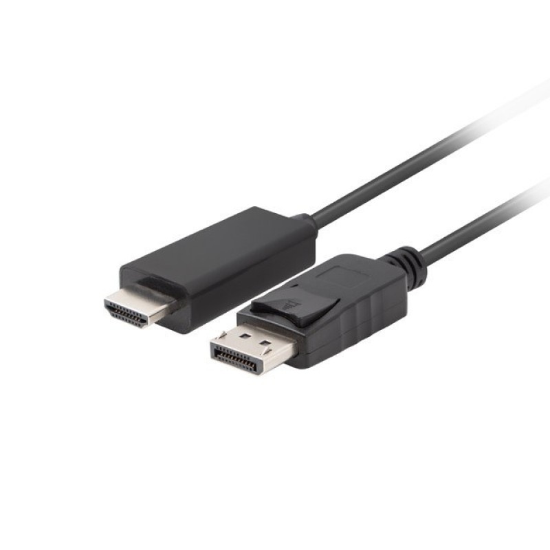 Lanberg CA-DPHD-11CC-0010-BK cable gender changer DisplayPort HDMI Black Lanberg CA-DPHD-11CC-0010-BK cable gender changer DisplayPort HDMI Black