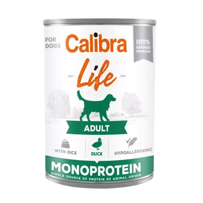 CALIBRA Life Adult Duck with rice - wet dog food - 400g
