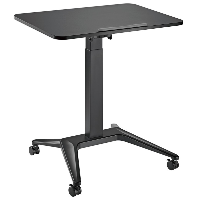 Maclean MC-453 B Mobile Laptop Desk with Pneumatic Height Adjustment, Laptop Table with Wheels, 80 x 52 cm, Max. 8 kg, Height Adjustable Max. 109 cm (Black) Maclean MC-453 B Mobile Laptop Desk with Pneumatic Height Adjustment, Laptop Table with Wheels, 80 x 52 cm, Max. 8 kg, Height Adjustable Max. 109 cm (Black)