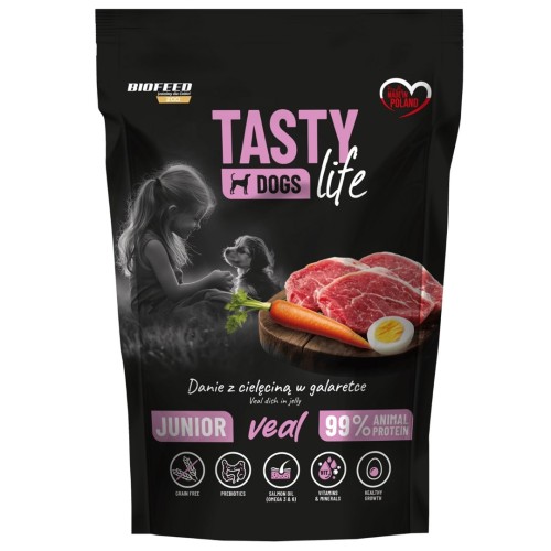 BIOFEED Tasty Dogs Life Junior Veal - wet dog food - 150g