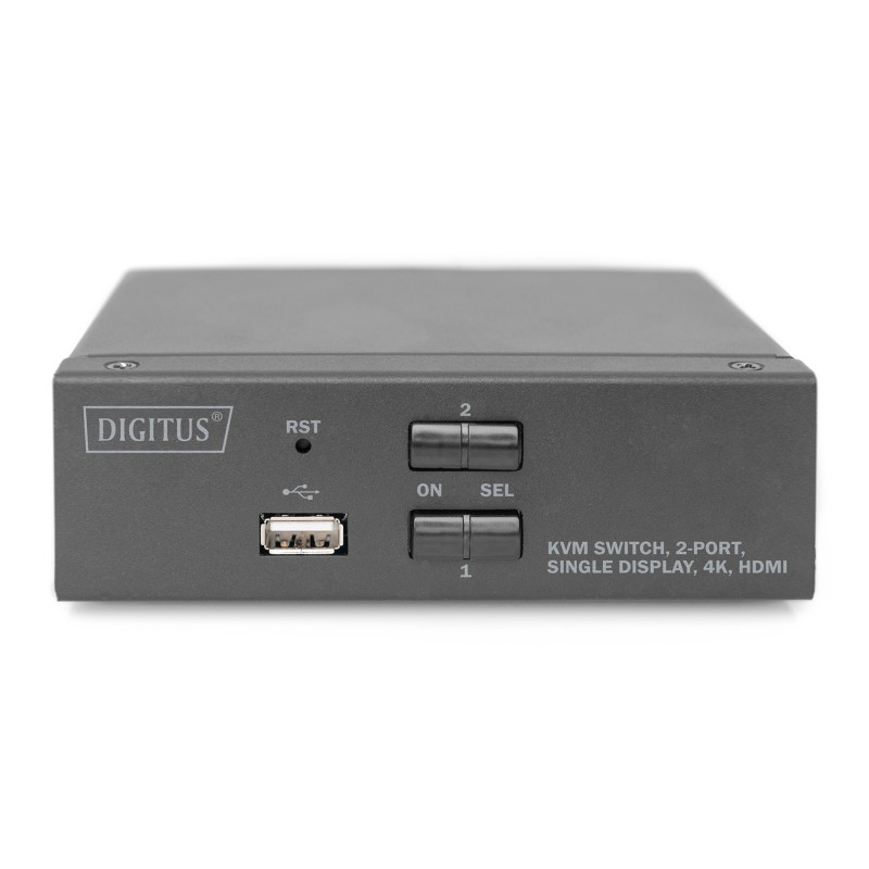 Digitus KVM Switch, 2 Port, Single Display, 4K, HDMI®