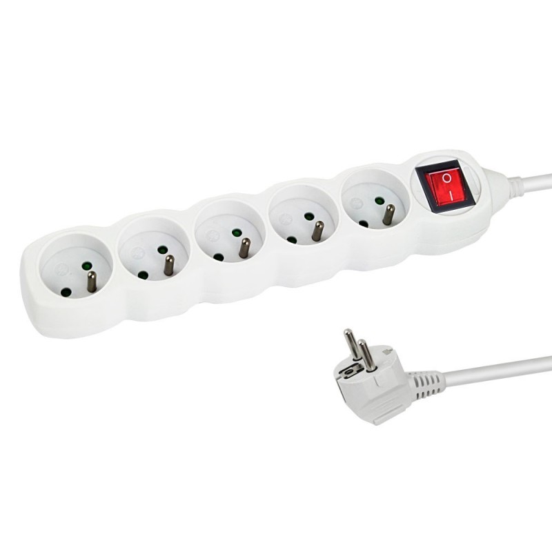 Esperanza ELK215W Power strip 5GN/3M White Esperanza ELK215W Power strip 5GN/3M White