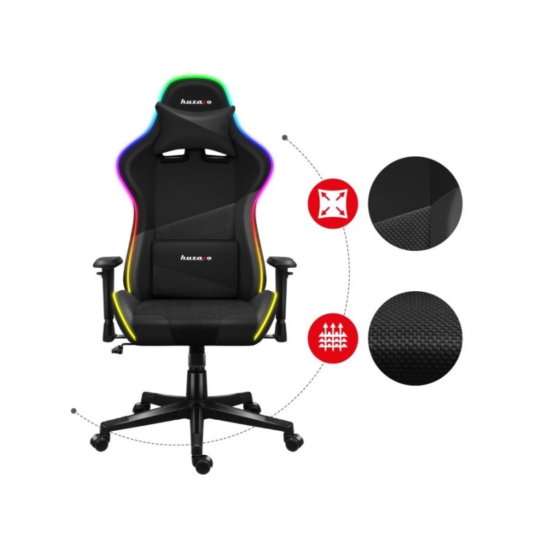 Huzaro Force 6.2 RGB PC gaming chair Bucket (cradle) seat Black Huzaro Force 6.2 RGB PC gaming chair Bucket (cradle) seat Black