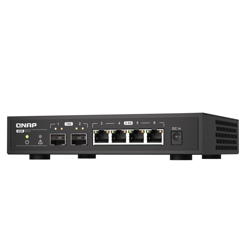 QNAP QSW-2104-2S network switch Unmanaged 2.5G Ethernet Black QNAP QSW-2104-2S network switch Unmanaged 2.5G Ethernet Black