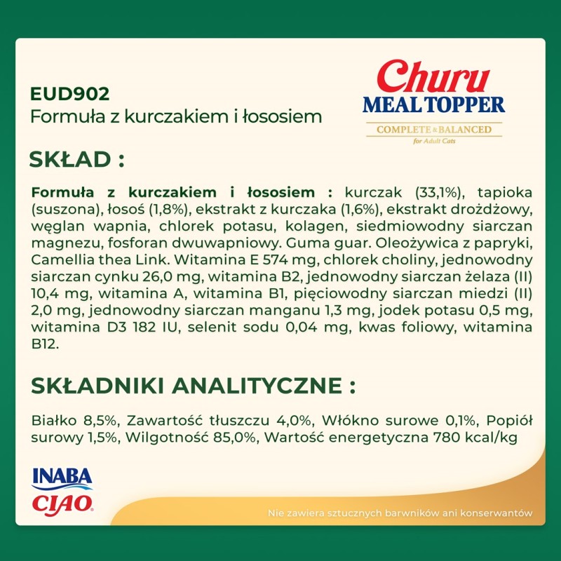 INABA Churu Meal Topper Chicken with salmon - dog treat - 4 x 14g INABA Churu Meal Topper Chicken with salmon - dog treat - 4 x 14g