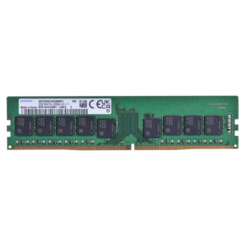 Samsung M391A4G43BB1-CWE memory module 32 GB 1 x 32 GB DDR4 3200 MHz ECC Samsung M391A4G43BB1-CWE memory module 32 GB 1 x 32 GB DDR4 3200 MHz ECC