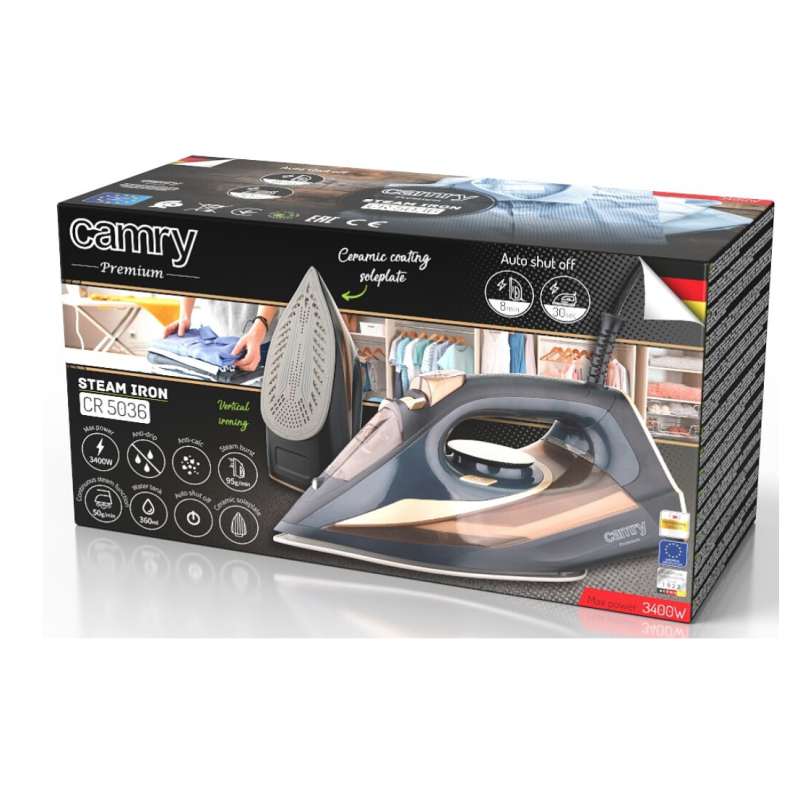 Camry CR 5036 3400W black-copper steam iron Camry CR 5036 3400W black-copper steam iron