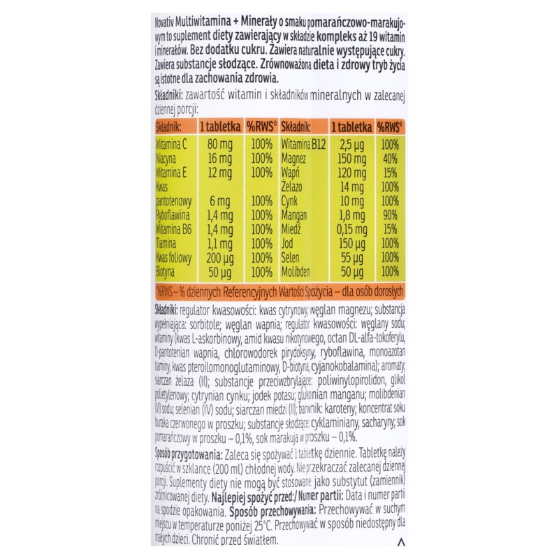 Novativ Multivitamin + Minerals 20 tablets