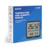 SAVIO Wireless weather station, temperature and humidity sensor, indoor use, LCD screen, clock, date, handle with magnet, CT-01/B Black SAVIO Wireless weather station, temperature and humidity sensor, indoor use, LCD screen, clock, date, handle with magnet, CT-01/B Black