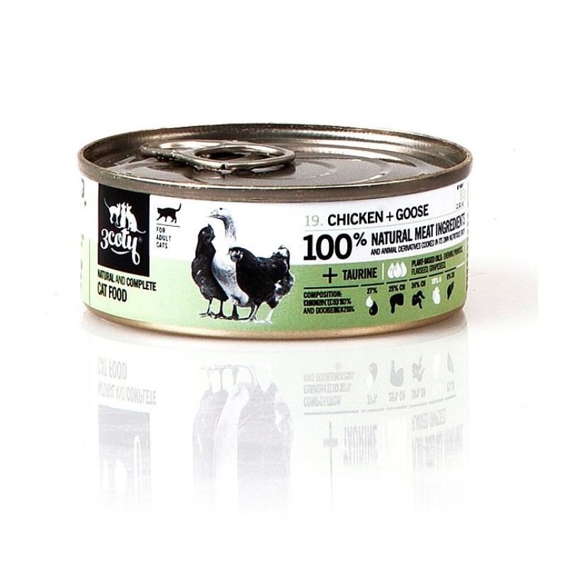 3COTY Chicken with goose - wet cat food - 80g 3COTY Chicken with goose - wet cat food - 80g