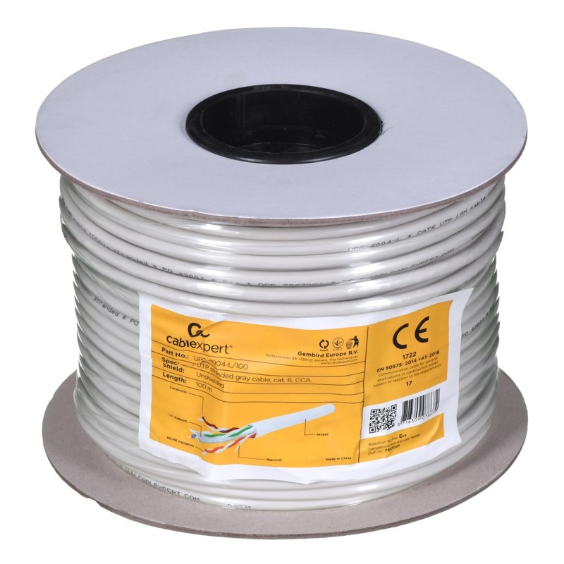 Gembird CAT6 UTP 100m networking cable Grey U/UTP (UTP)