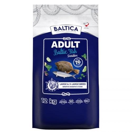 BALTICA Excellent Sensitive Baltic fish Large and X-large breeds - dry dog food - 12kg BALTICA Excellent Sensitive Baltic fish Large and X-large breeds - dry dog food - 12kg