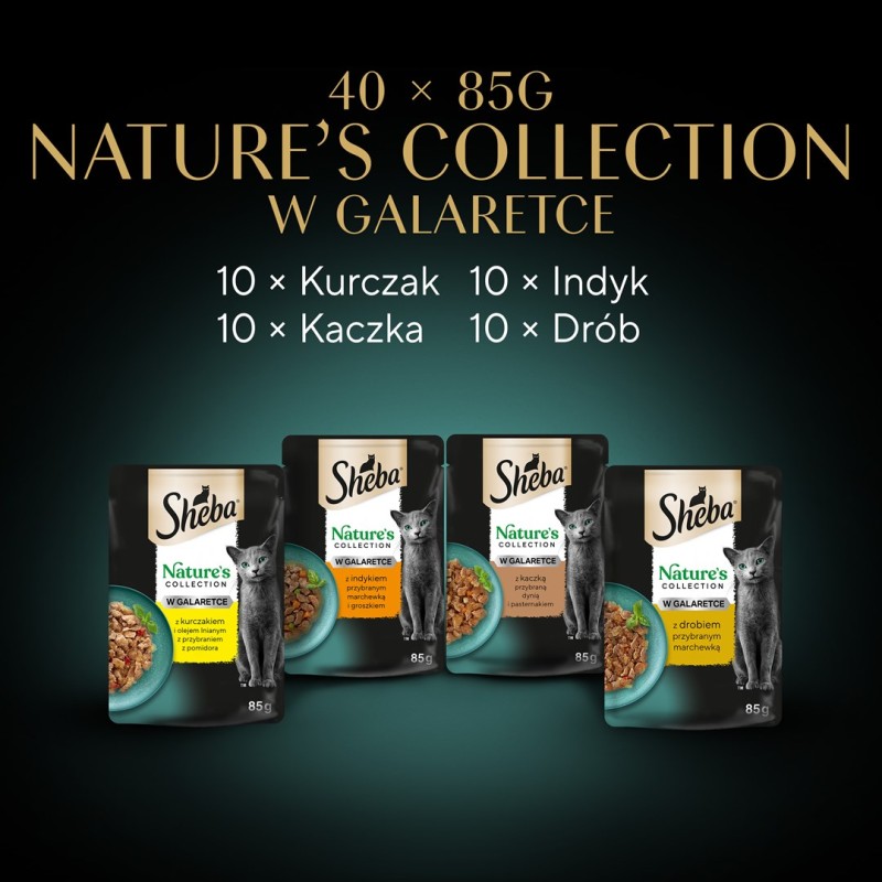 SHEBA Nature's Collection Poultry Flavors in jelly - wet cat food - 40 x 85g SHEBA Nature's Collection Poultry Flavors in jelly - wet cat food - 40 x 85g