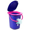 GreenBlue GB320BR 19L Portable Camping Toilet Bucket Travel Festival with Handle Detachable Seat - Navy Blue & Pink GreenBlue GB320BR 19L Portable Camping Toilet Bucket Travel Festival with Handle Detachable Seat - Navy Blue & Pink