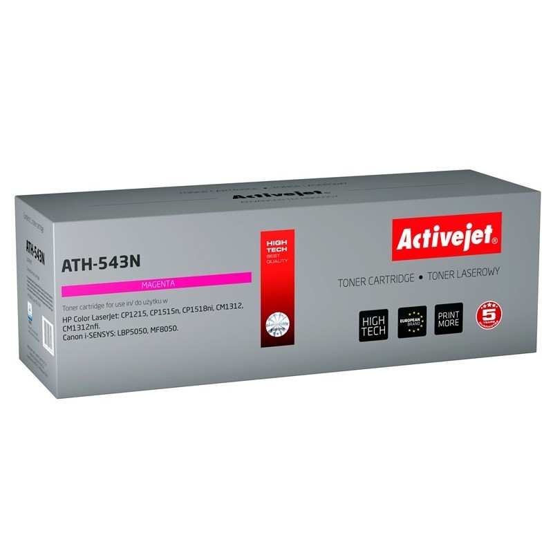 Activejet ATH-543N Toner (replacement for HP 125A CB543A, Canon CRG-716M; Supreme; 1600 pages; magenta)