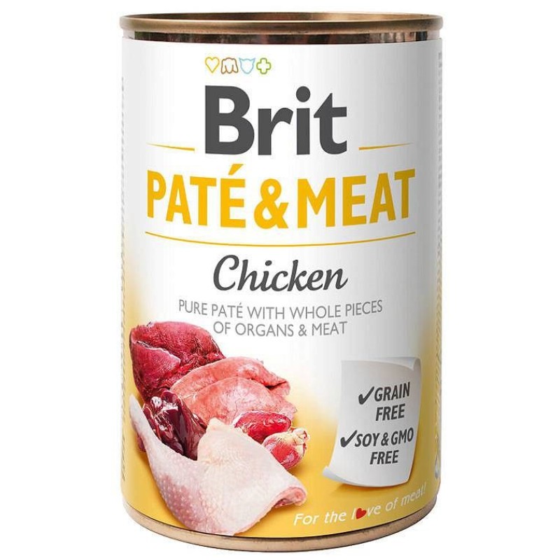 BRIT Paté & Meat Chicken - wet dog food - 400g