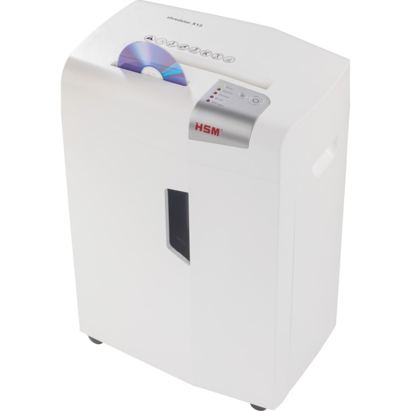 HSM shredstar X13 document shredder, 4 x 37 mm + separate CD-cutting mechanism HSM shredstar X13 document shredder, 4 x 37 mm + separate CD-cutting mechanism
