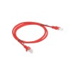 PATCHCORD KAT.5E UTP 1M CZERWONY FLUKE PASSED LANBERG 10-PACK
