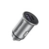 Vention Two-Port USB A+A(30+30) Car Charger Gray Mini Style Aluminium Alloy Type