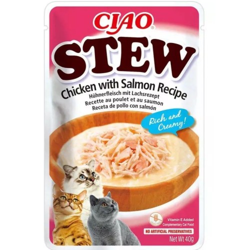 INABA Ciao Stew Chicken & Salmon - cat treats - 40g INABA Ciao Stew Chicken & Salmon - cat treats - 40g