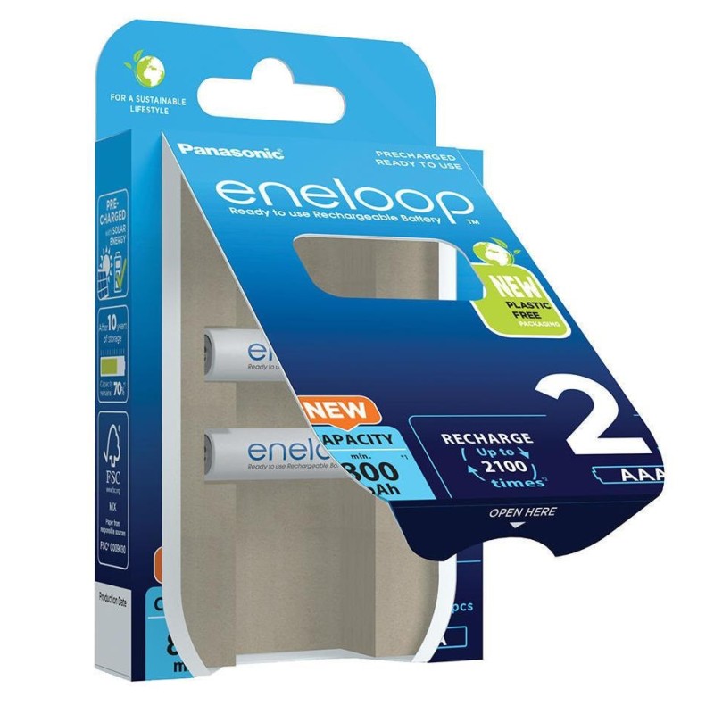 Rechargeable batteries PANASONIC ENELOOP AAA 800 mAh 2 szt (BK-4MCDE/2CP) Rechargeable batteries PANASONIC ENELOOP AAA 800 mAh 2 szt (BK-4MCDE/2CP)