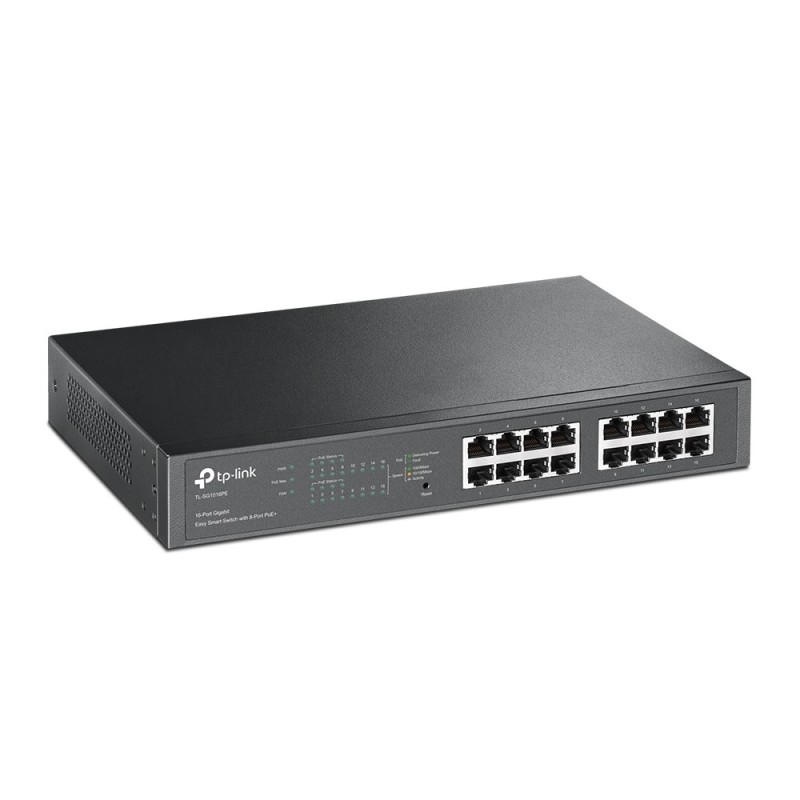 TP-Link 16-Port Gigabit Easy Smart Switch with 8-Port PoE+ TP-Link 16-Port Gigabit Easy Smart Switch with 8-Port PoE+