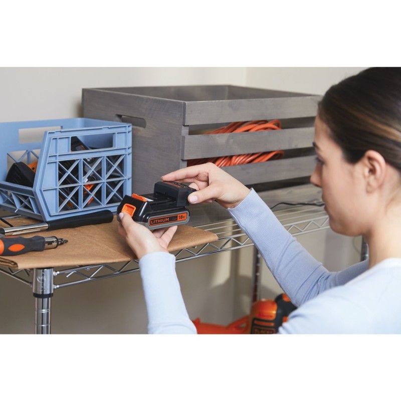 Black & Decker BHFEV182C-QW stick vacuum/electric broom 2-in-1 stick vacuum Battery Dry Bagless Orange, Titanium 2 Ah Black & Decker BHFEV182C-QW stick vacuum/electric broom 2-in-1 stick vacuum Battery Dry Bagless Orange, Titanium 2 Ah