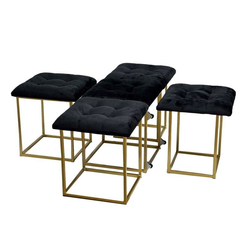 Puff-transformer 5in1 - 5 stools in 1 pouffe black velvet Puff-transformer 5in1 - 5 stools in 1 pouffe black velvet