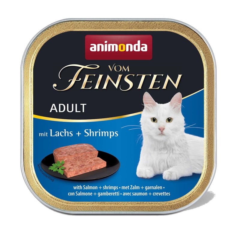 ANIMONDA Vom Feinsten Adult Salmon with shrimp - wet cat food - 100g