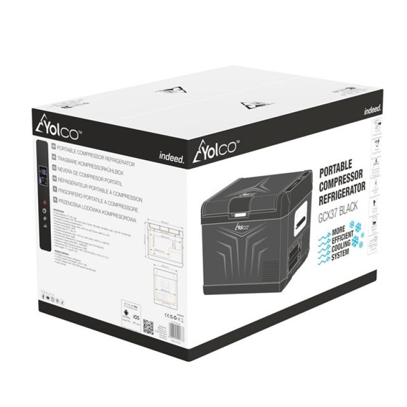 YOLCO GCX37 Black Portable compressor fridge YOLCO GCX37 Black Portable compressor fridge