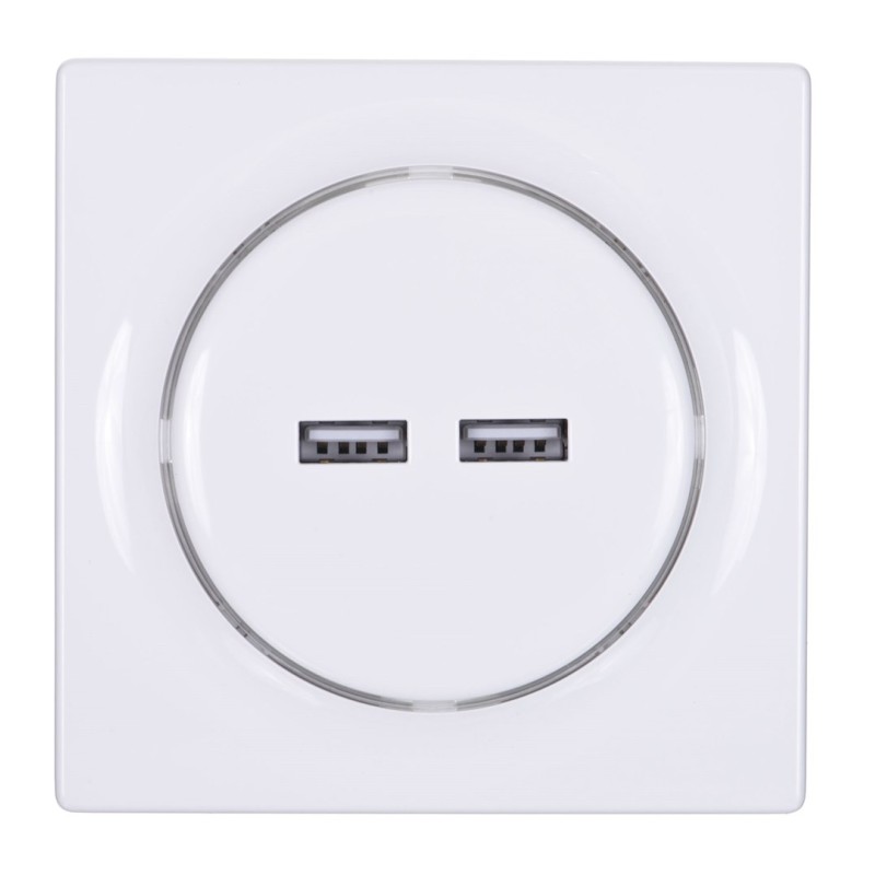 Fibaro Walli N socket-outlet 2x USB White Fibaro Walli N socket-outlet 2x USB White