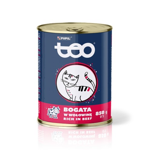 TEO Rich in beef - wet cat food - 850g TEO Rich in beef - wet cat food - 850g