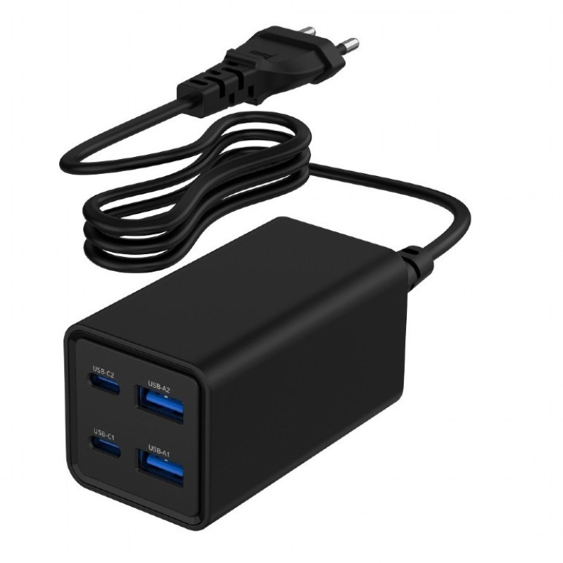 Gembird TA-UC-2A2C-PD65-01-BK mobile device charger Laptop, Smartphone Black AC Fast charging Indoor Gembird TA-UC-2A2C-PD65-01-BK mobile device charger Laptop, Smartphone Black AC Fast charging Indoor