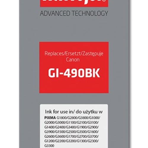Activejet AC-G490Bk Ink cartridge (replacement for Canon GI-490BK; Supreme; 135 ml; 6000 pages, black)