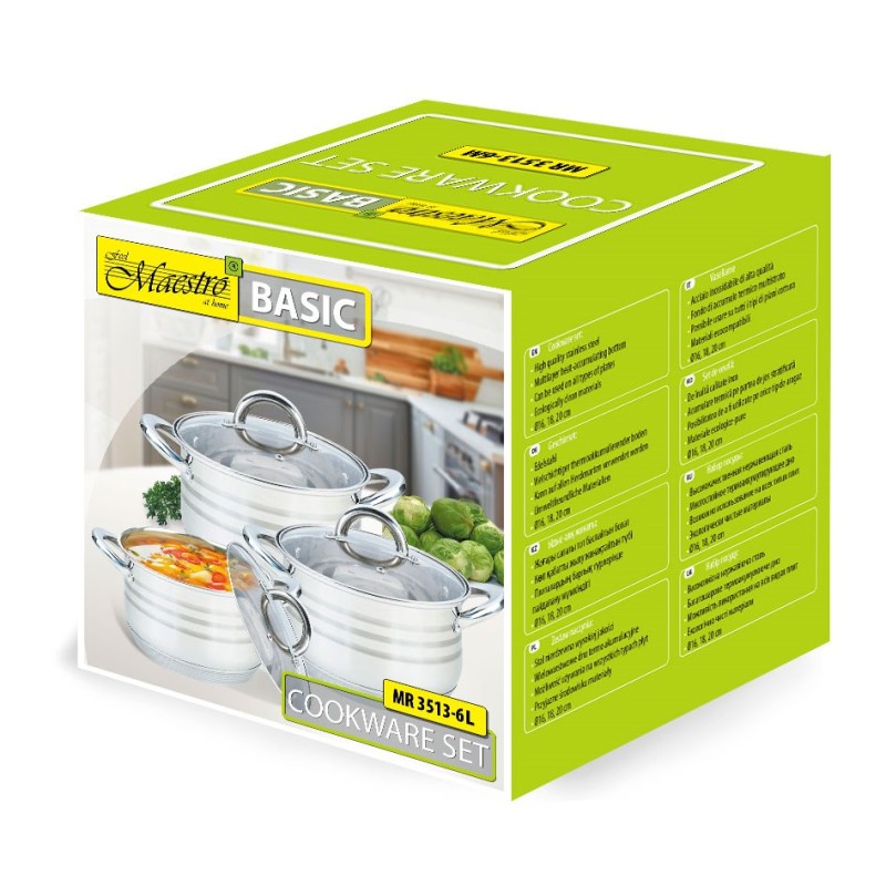 Maestro MR-3513-6L A set of pots of 6 elements Maestro MR-3513-6L A set of pots of 6 elements