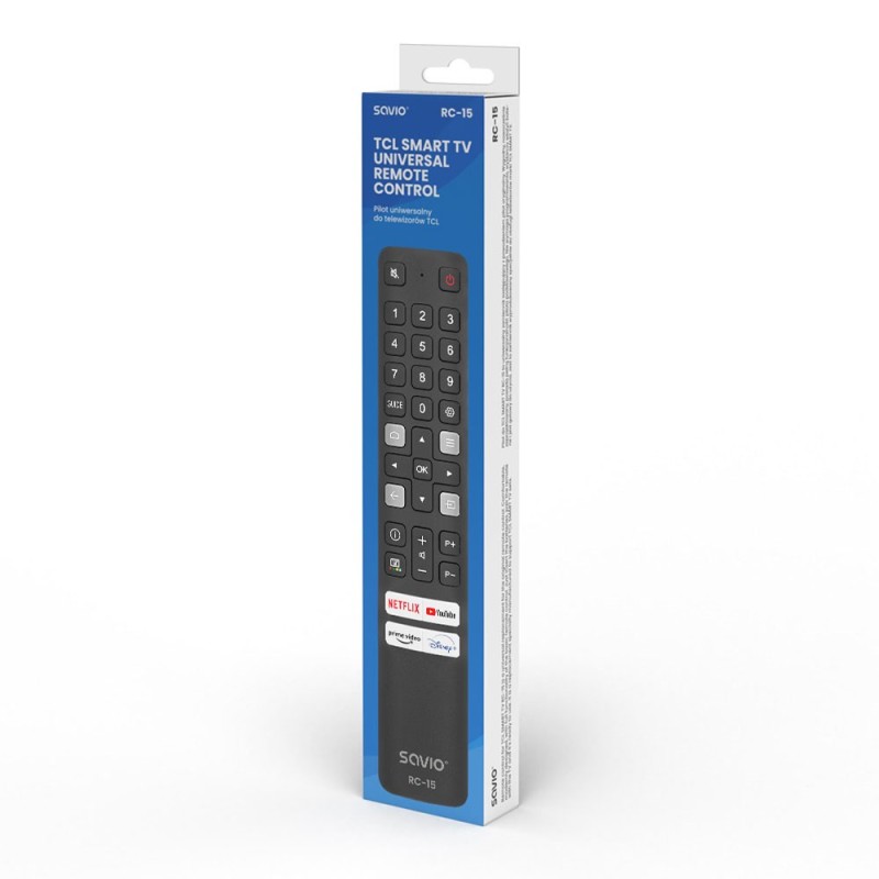 SAVIO RC-15 universal remote control/replacement for TCL , SMART TV SAVIO RC-15 universal remote control/replacement for TCL , SMART TV