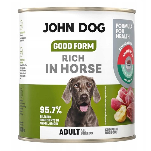 JOHN DOG Good Form Rich in horse - wet dog food - 800g JOHN DOG Good Form Rich in horse - wet dog food - 800g
