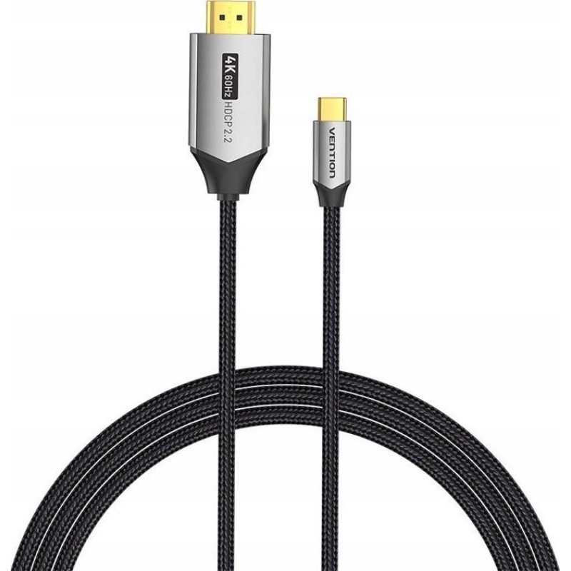 Vention USB-C to HDMI cable 4K@60Hz braided 2m GREY Vention USB-C to HDMI cable 4K@60Hz braided 2m GREY
