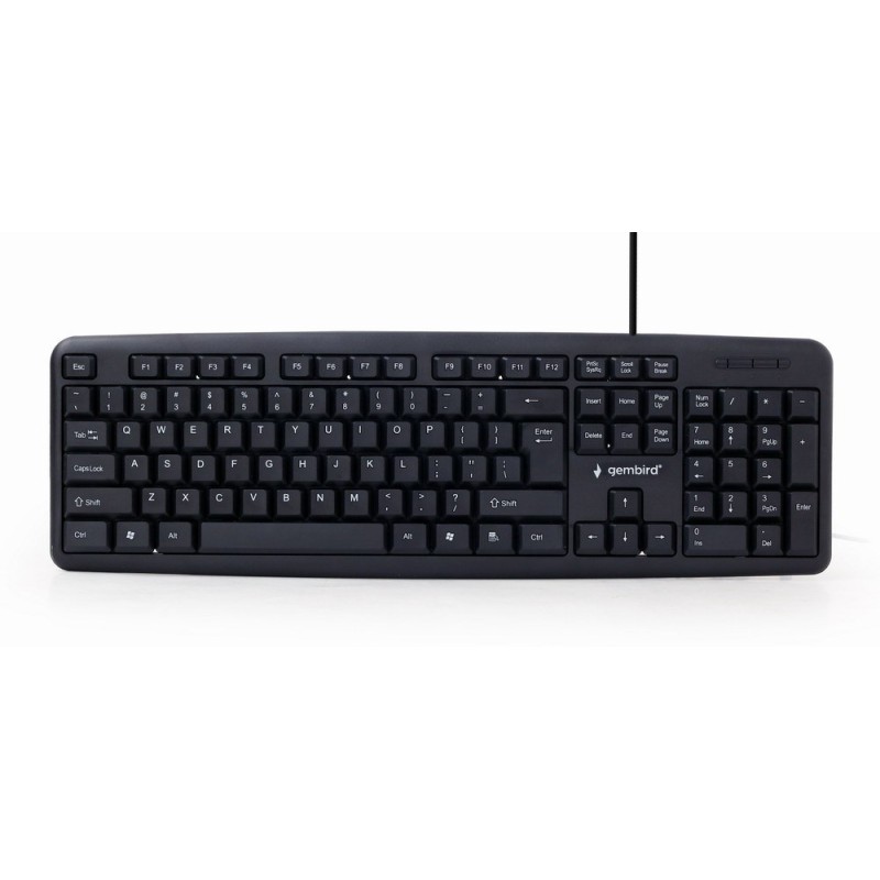 Gembird KB-U-103-RU keyboard Office USB QWERTY English, Russian Black