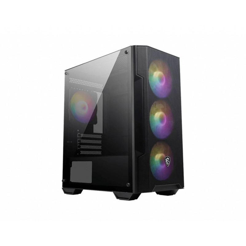 MSI MAG FORGE M100A computer case Micro Tower Black, Transparent