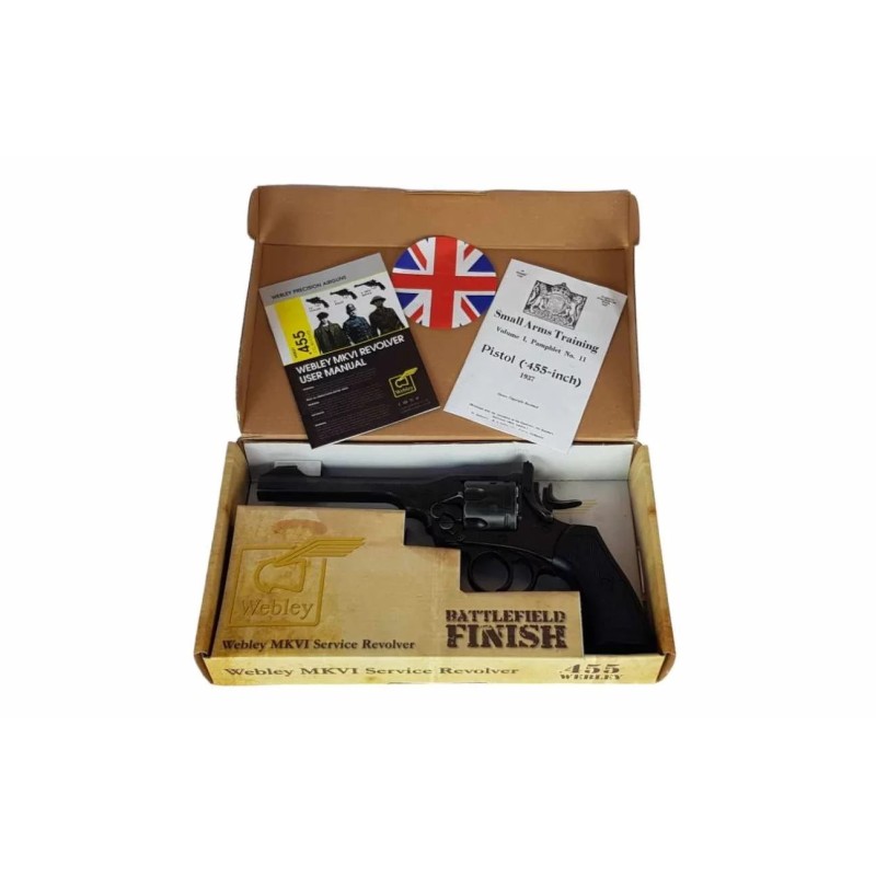 WEBLEY MKVI .455 Police cal.4.5 mm Diabolo cartridge 6-shot barrel 4’ CO2 Black Ekp to17J WEBLEY MKVI .455 Police cal.4.5 mm Diabolo cartridge 6-shot barrel 4’ CO2 Black Ekp to17J