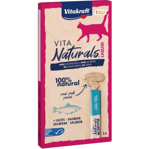 VITAKRAFT Vita Naturals Liquid Salmon - cat treats - 5 x 15g VITAKRAFT Vita Naturals Liquid Salmon - cat treats - 5 x 15g