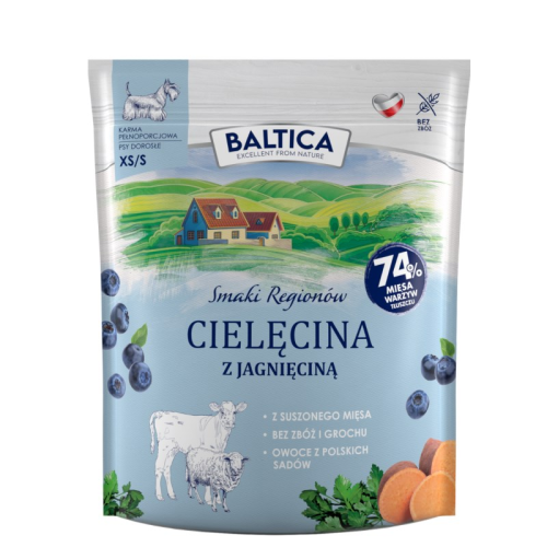BALTICA Smaki regionów Small breeds Veal with lamb - dry dog food - 1kg BALTICA Smaki regionów Small breeds Veal with lamb - dry dog food - 1kg