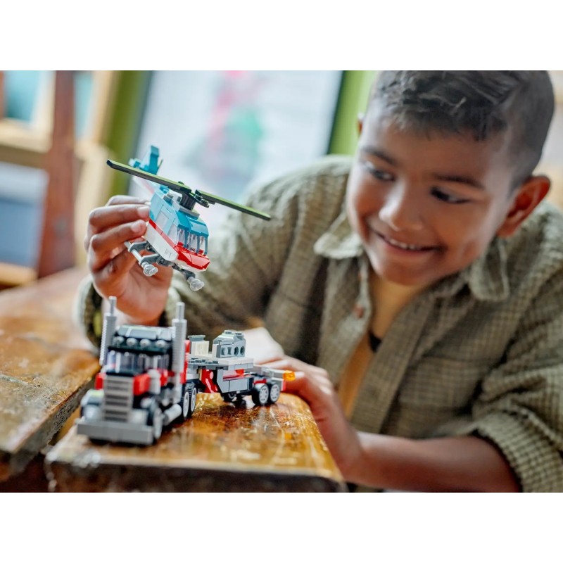 LEGO CREATOR 3 IN 1 31146 FLATBED TRUCK WITH HELICOPTER LEGO CREATOR 3 IN 1 31146 FLATBED TRUCK WITH HELICOPTER
