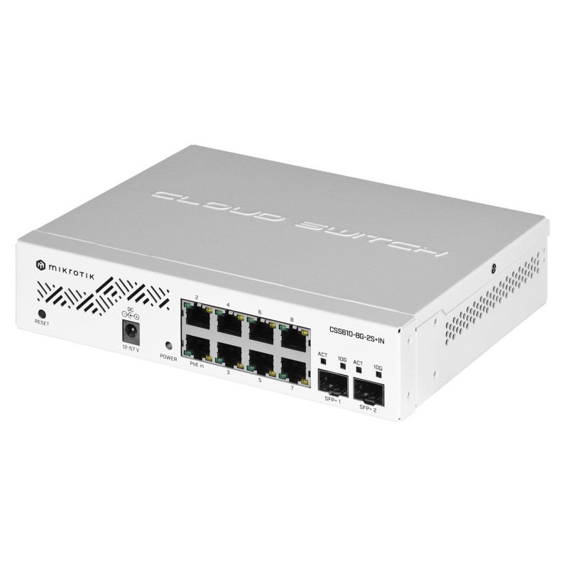 Mikrotik CSS610-8G-2S+IN network switch Gigabit Ethernet (10/100/1000) Power over Ethernet (PoE) White