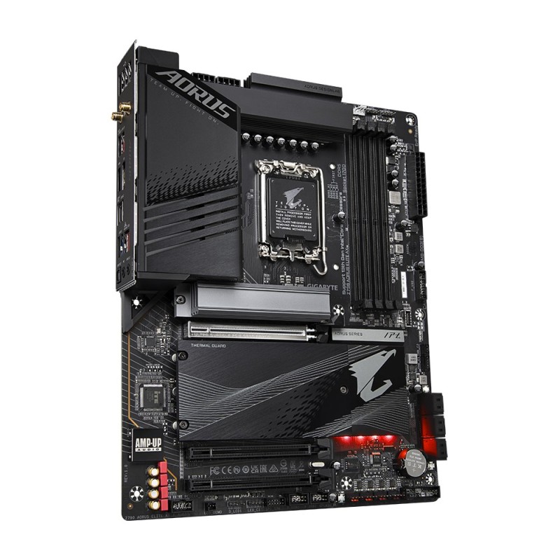 GIGABYTE Z790 AORUS ELITE AX Motherboard - Supports Intel Core 14th CPUs, 16*+2+1 Phases Digital VRM, up to 7600MHz DDR5 (OC), 4xPCIe 4.0 M.2, Wi-Fi 6E, 2.5GbE LAN, USB 3.2 Gen 2x2 GIGABYTE Z790 AORUS ELITE AX Motherboard - Supports Intel Core 14th CPUs, 16*+2+1 Phases Digital VRM, up to 7600MHz DDR5 (OC), 4xPCIe 4.0 M.2, Wi-Fi 6E, 2.5GbE LAN, USB 3.2 Gen 2x2